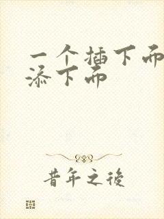 一个插下面一个添下面