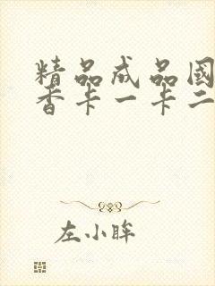 精品成品国色天香卡一卡二摄像头