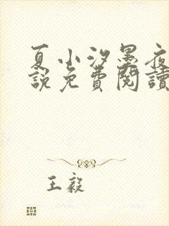 夏小汐墨夜霆小说免费阅读