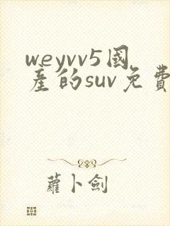 weyvv5国产的suv免费