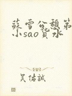 苏雪公憩第一章小sao货水