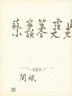 苏宁笙 霍止行小说全文免费阅读