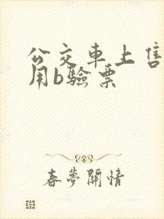 公交车上售票员用b验票