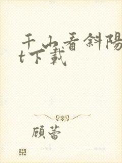 千山看斜阳txt下载