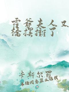 霍爷夫人又去天桥摆摊了