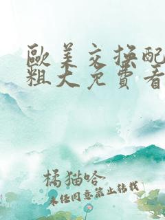 欧美交换配乱吟粗大免费看