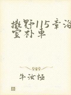 撒野115章浴室补车