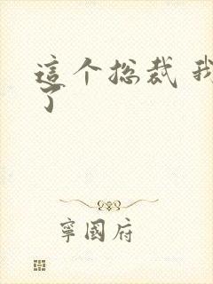 这个总裁 我要了