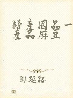 精产国品一二三产品麻豆