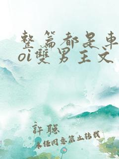 整篇都是车的doi双男主文