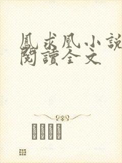 凤求凰小说免费阅读全文