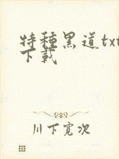 特种黑道txt下载