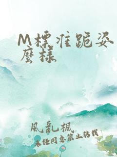 M标准跪姿是什么样