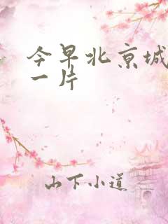 今早北京城哭声一片