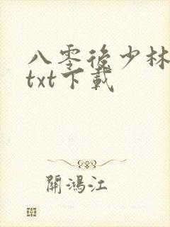 八零后少林方丈txt下载