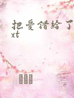 把爱错给了你txt