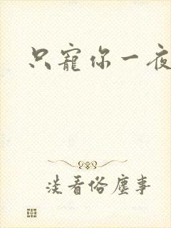 只宠你一夜