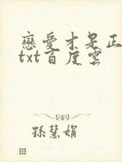 恋爱才是正经事txt百度云