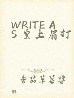 WRITE AS 皇上扇打