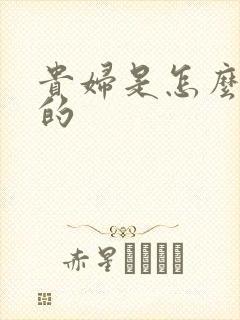 贵妇是怎么炼成的