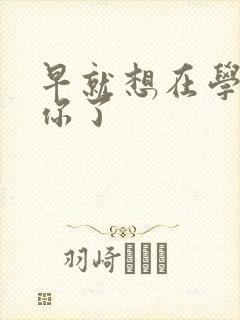 早就想在学校要你了