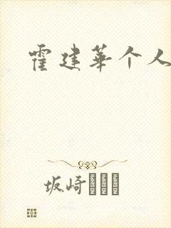 霍建华个人简历