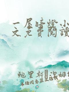 一屋暗灯小说全文免费阅读