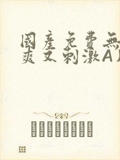 国产免费无码又爽又刺激A片小说