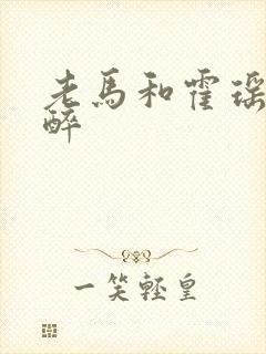 老马和霍瑶瑶喝醉