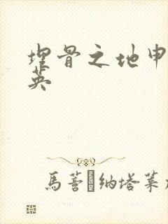 埋骨之地申屠奎英