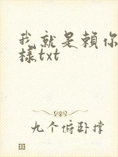 我就是赖你 怎样txt