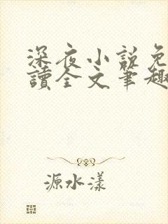 深夜小说免费阅读全文笔趣阁