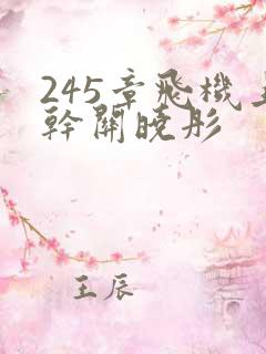 245章飞机上干关晓彤