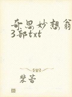 奇思妙想翁乱13部txt
