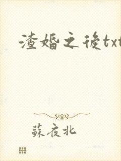 渣婚之后txt