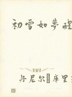 初雪如梦醒
