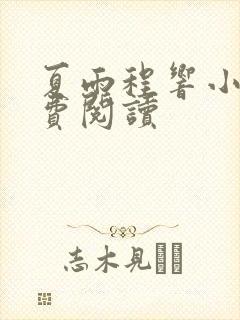 夏雨程响小说免费阅读