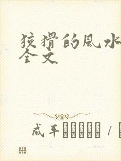 狡猾的风水相师全文