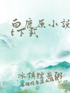 白鹿原小说txt下载