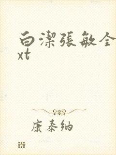 白洁张敏全集txt