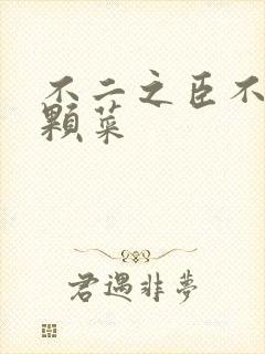 不二之臣不止是颗菜