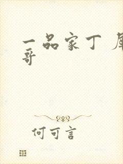 一品家丁 犀利哥