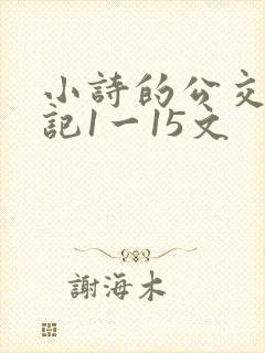 小诗的公交车日记1一15文