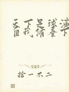 天下足球演员的自我修养下