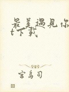 最美遇见你txt下载