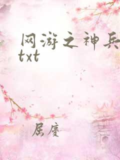 网游之神兵利器txt