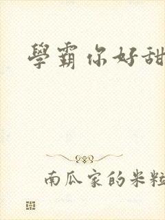 学霸你好甜小说