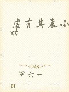 虚有其表小说txt