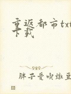 重返都市txt下载