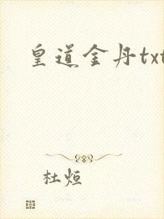 皇道金丹txt